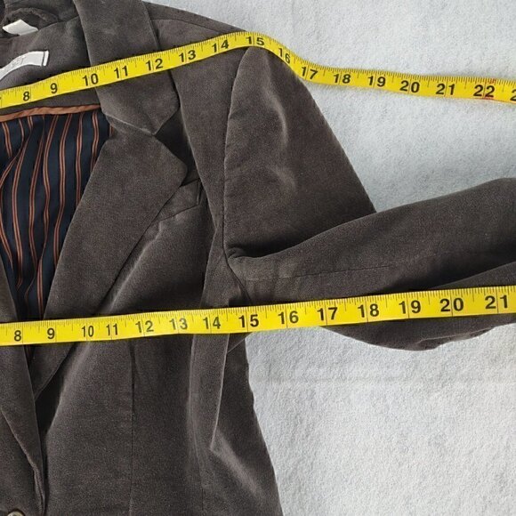 Ann Taylor LOFT Brown Velvety 1 Button Closure Classic Style Blazer Size 4 - Picture 7 of 11